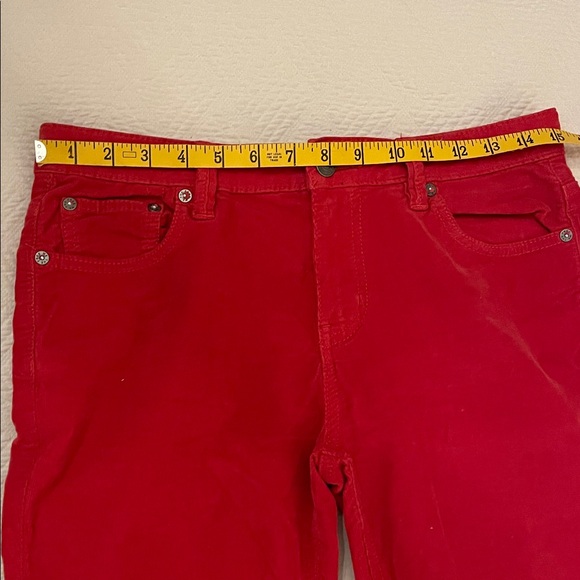 We The Free Vibrant Red Corduroy Pants Sz 26 - Picture 6 of 10